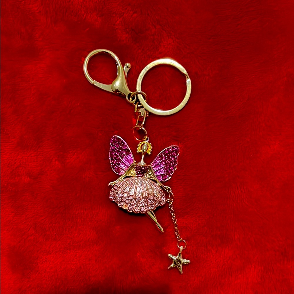 Pink Fairy Keychain Accessory